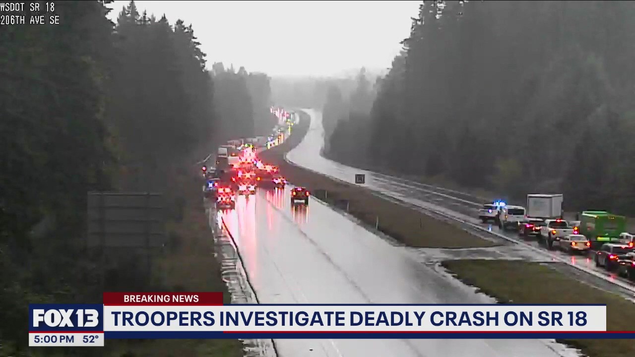 Troopers investigate deadly crash on SR 18 | FOX 13 Seattle