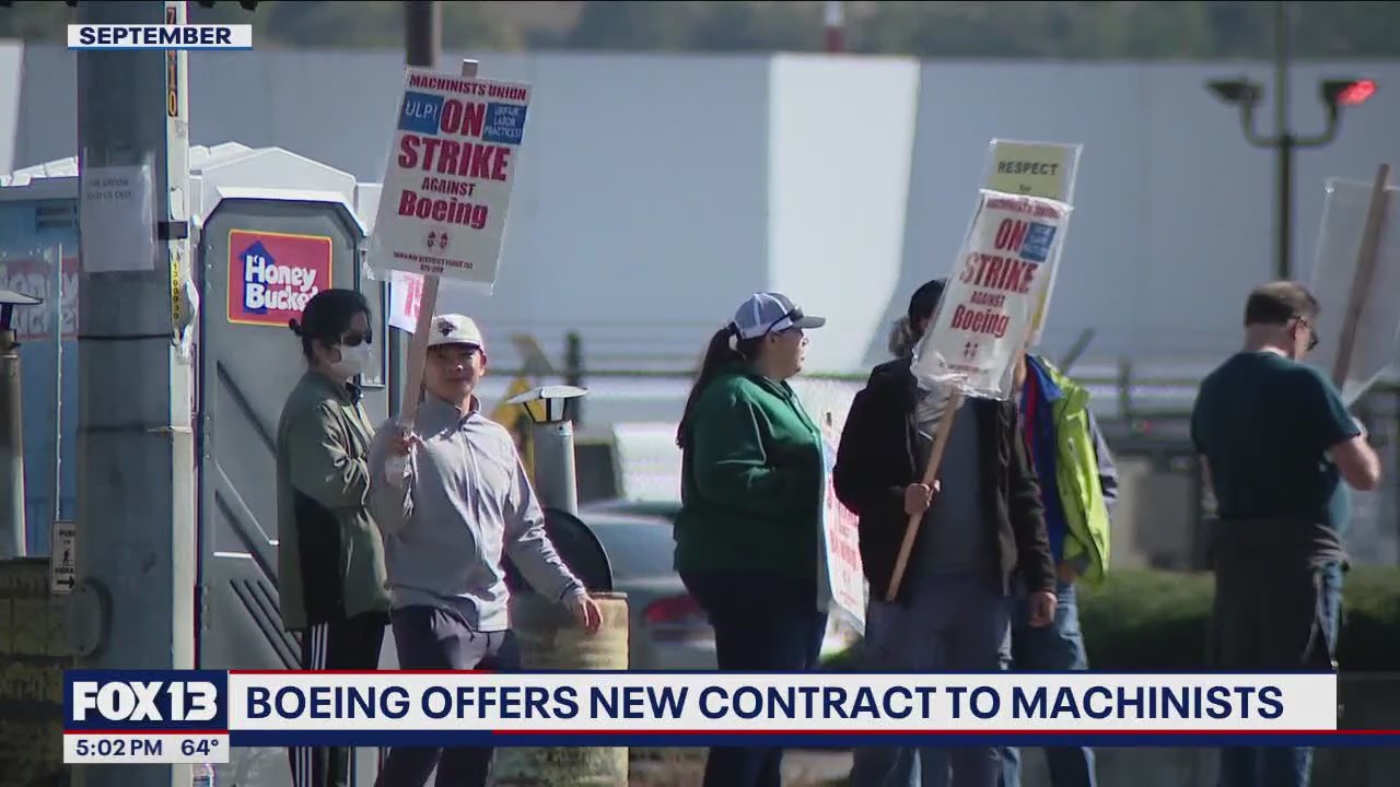 Boeing offers new contract to striking workers