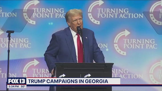 Trump campaigns in Georgia in battleground state blitz
