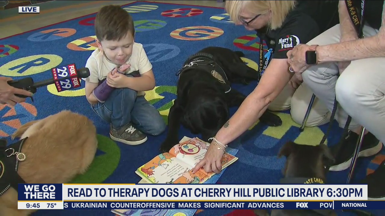 Kids can read to dogs at Cherry Hill Public Library
