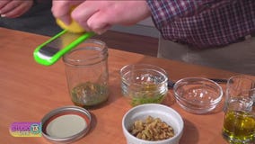 Making a fall dish with Pesto and Potatoes