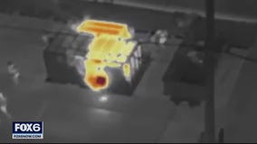 Infrared drone helps find hot spots amid fire at the cheel