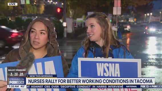 Nurses rally for better working conditions in Tacoma, WA