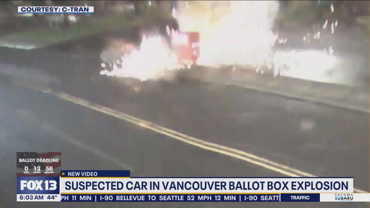 Suspected car in WA ballot box explosion: VIDEO