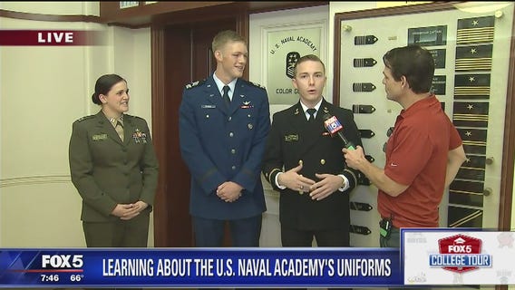 Learning about Uniforms | United States Naval Academy | FOX 5 College Tour