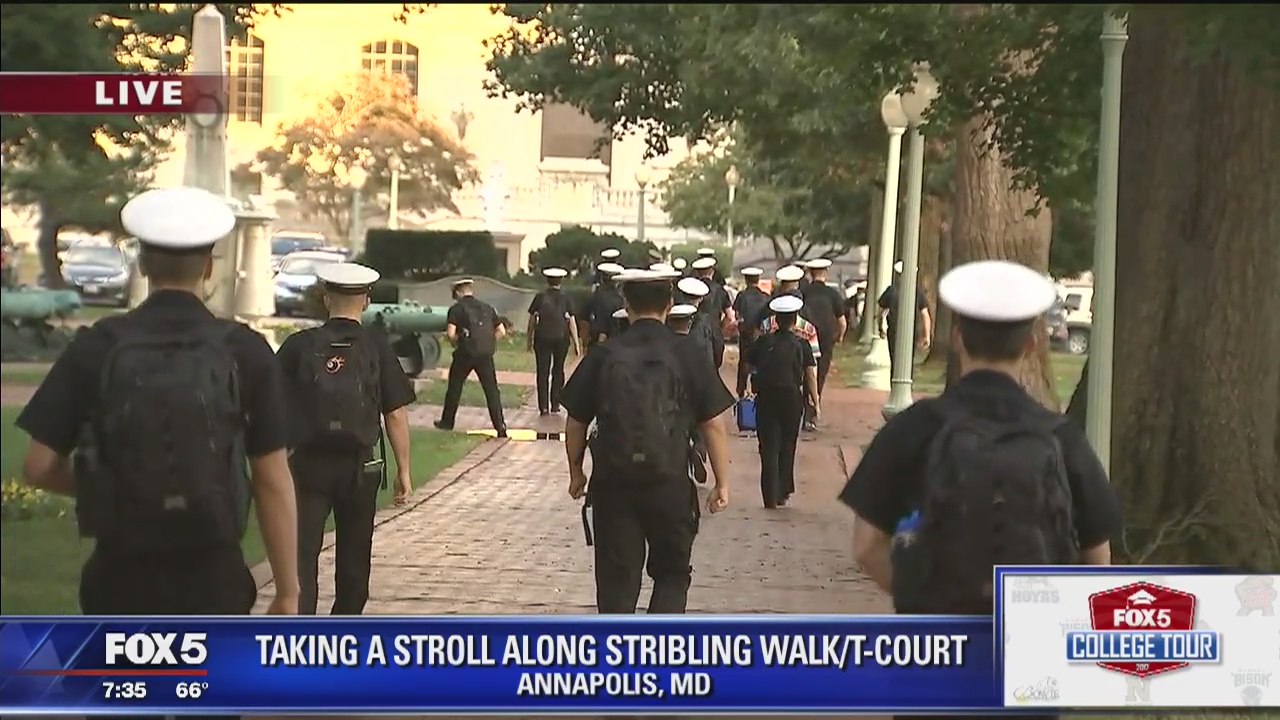 Stribling Walk and Tecumseh Court | United States Naval Academy | FOX 5 College Tour