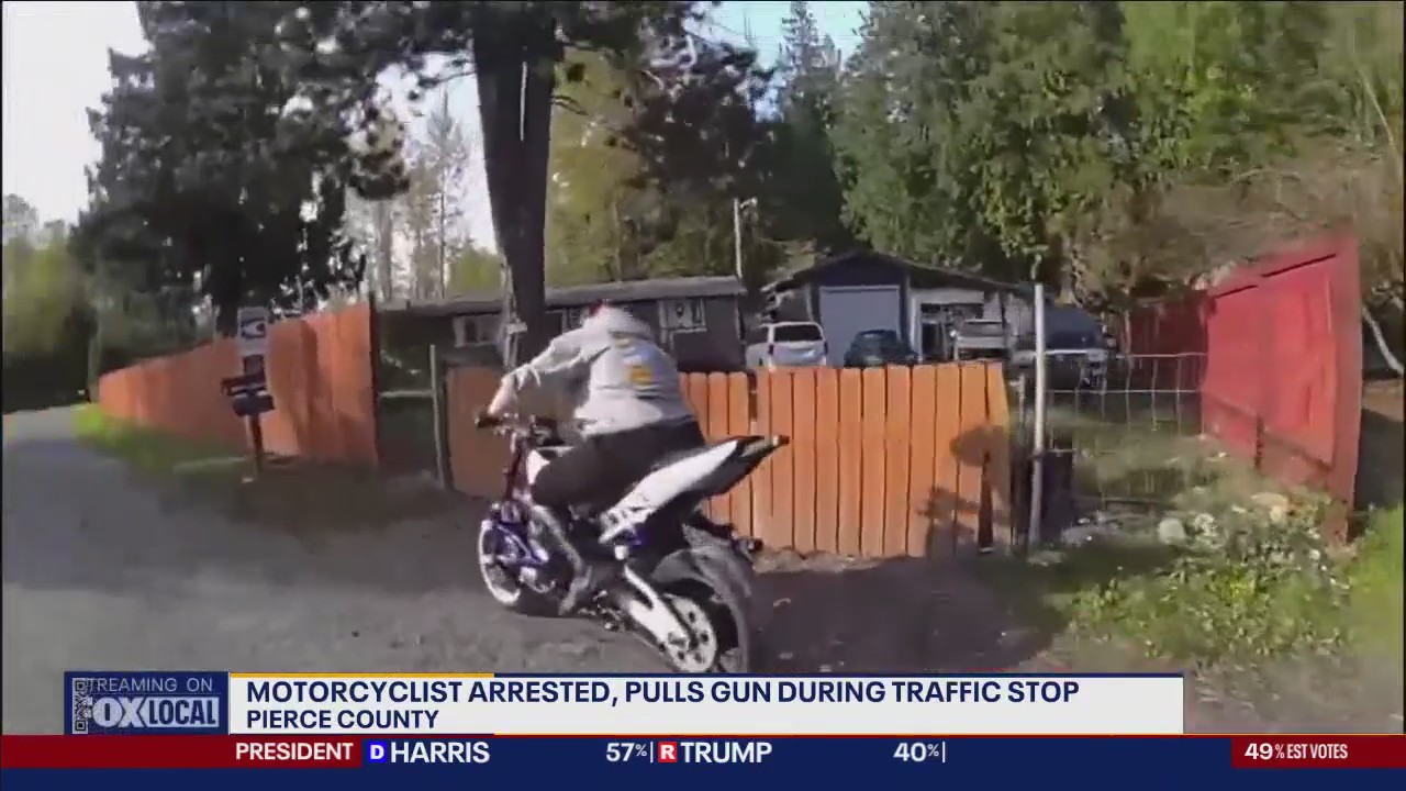 VIDEO: Motorcyclist pulls gun on deputy in WA
