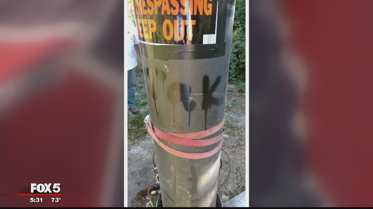 Flag pole flying large Confederate flag vandalized in Stafford County