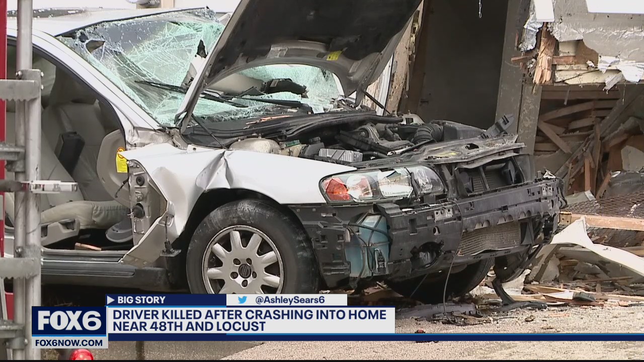 Driver killed after car crashed into home near 48th and Locust | FOX6 ...