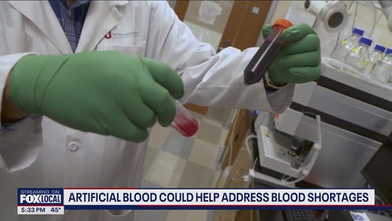Artificial blood could help address blood shortages