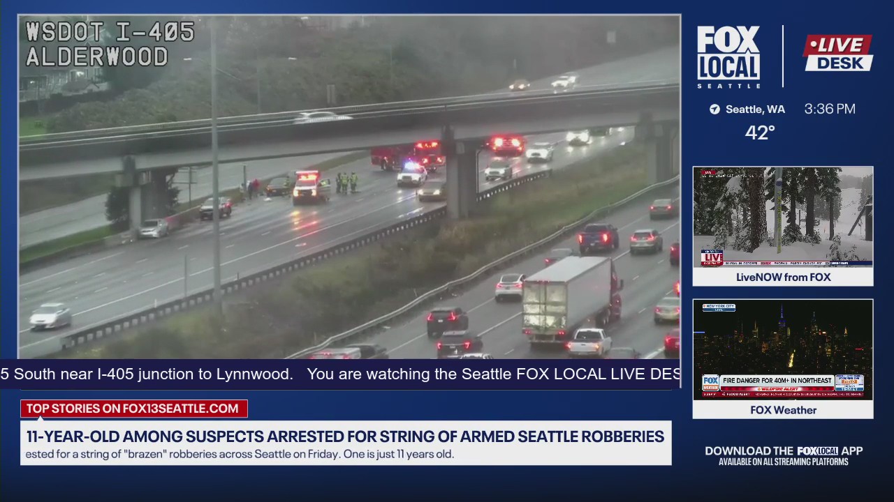 Multi-car crash in Lynnwood area causes long traffic backups