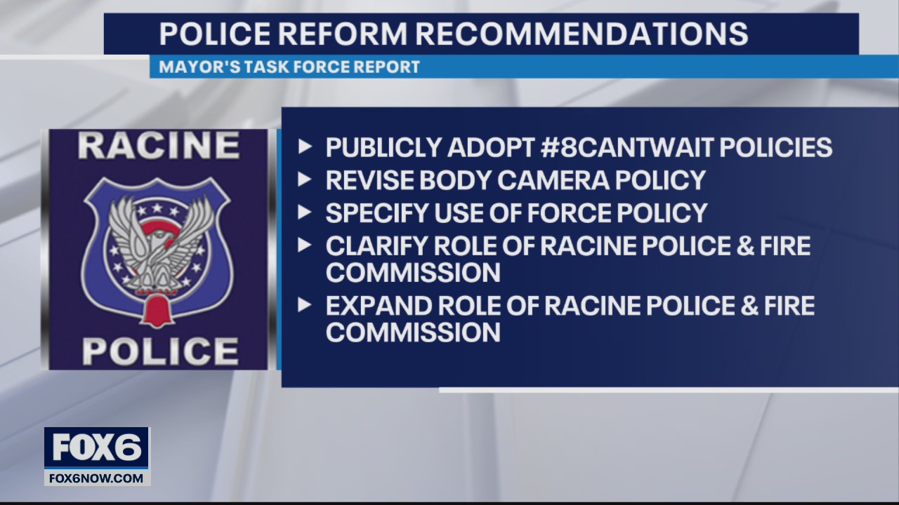 Racine police reform task force reveals 10 recommendations