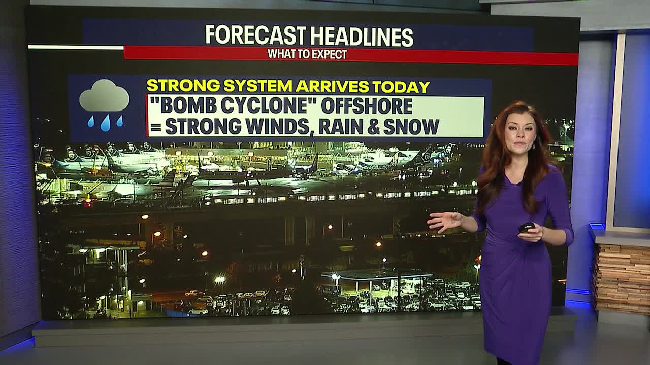 Seattle weather: 'Bomb cyclone' to move offshore of WA