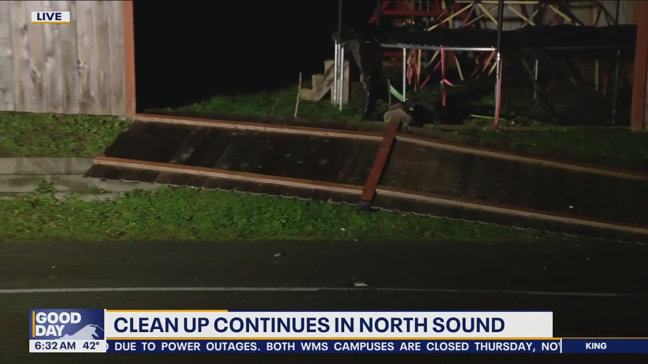 Cleanup continues in North Sound after bomb cyclone