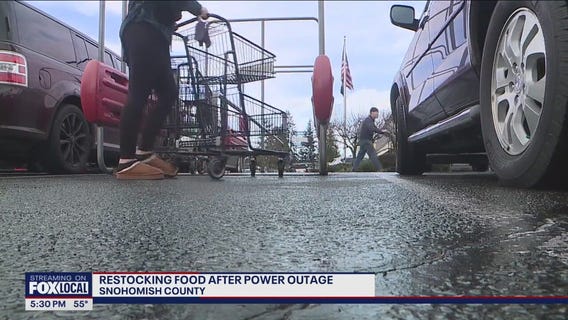 Restocking food after bomb cyclone power outages