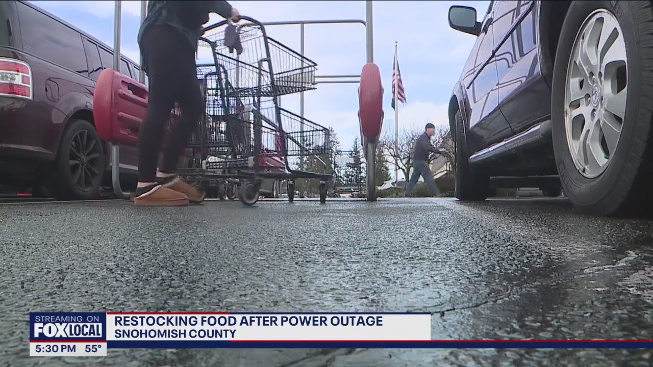 Restocking food after bomb cyclone power outages