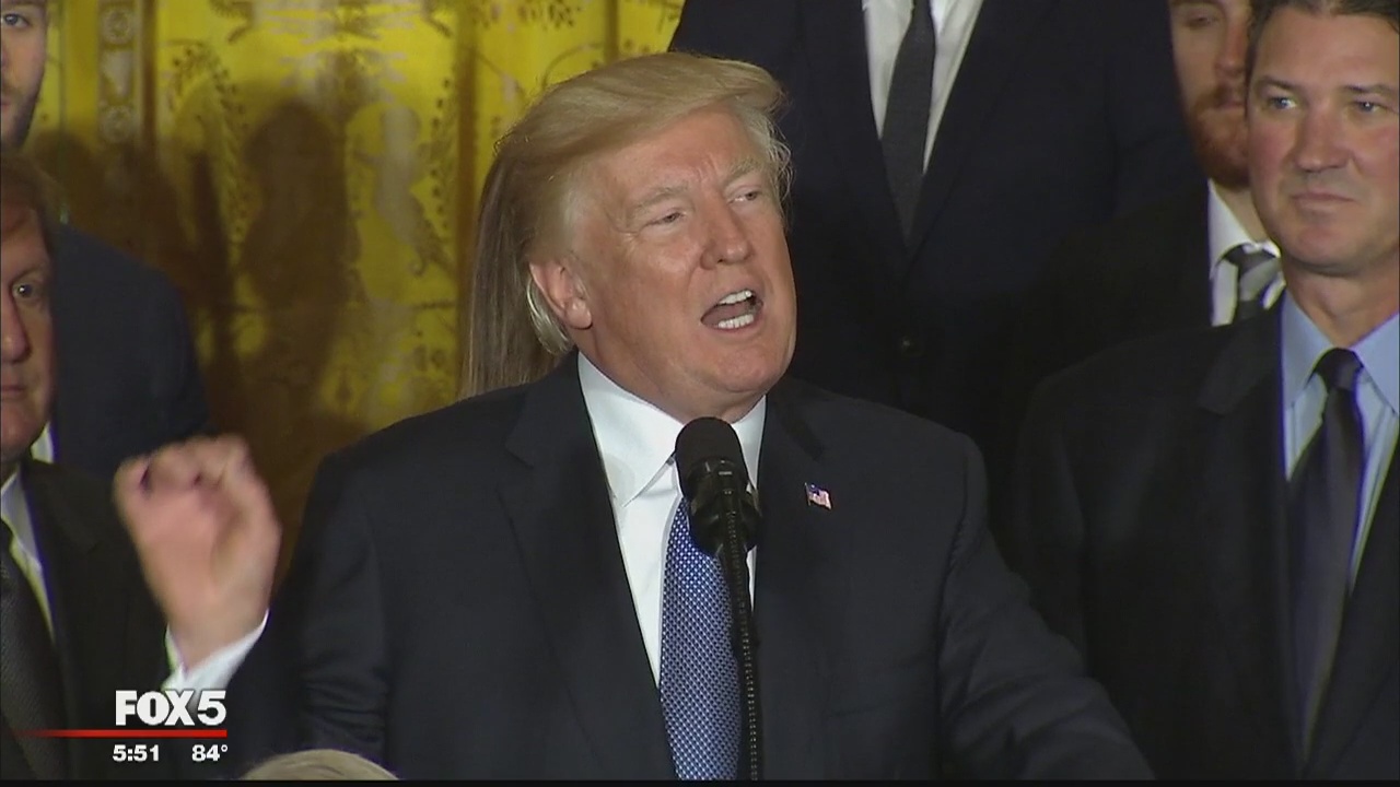 Stanley Cup champion Pittsburgh Penguins visit President Trump at White House