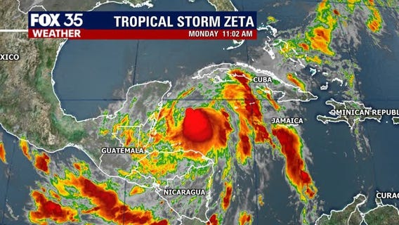 Tropical Storm Zeta will strengthen into a hurricane