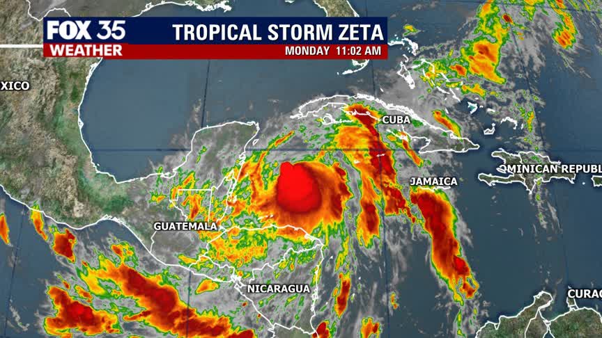 Tropical Storm Zeta will strengthen into a hurricane