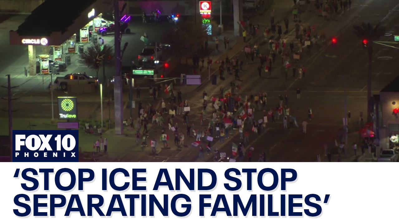Phoenix immigration protests take over streets near downtown