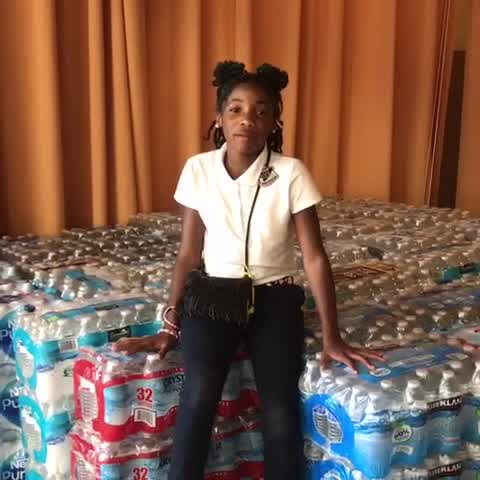 Maryland girl collects water for hurricane victims in Puerto Rico