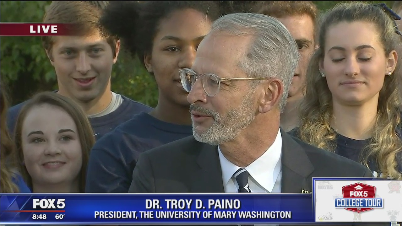 President Troy Paino | The University of Mary Washington | FOX 5 College Tour
