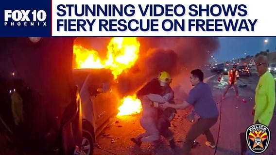 Heroes save woman trapped in burning truck l FOX 10 Talks