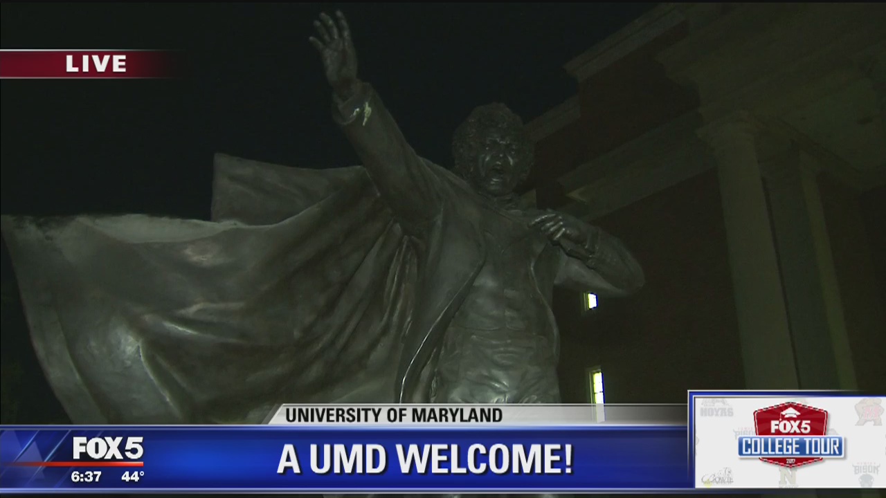 Frederick Douglass Square and Statue | The University of Maryland | FOX 5 College Tour