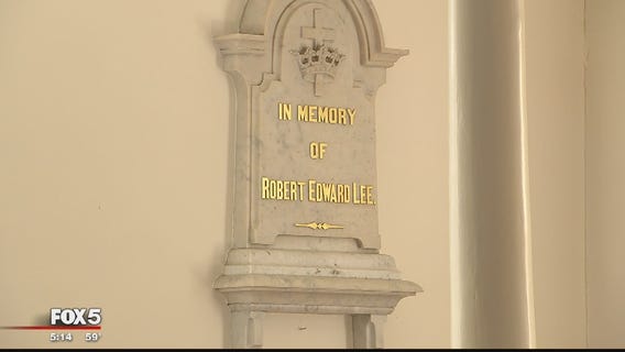 Historic Virginia church to relocate Washington, Lee plaques