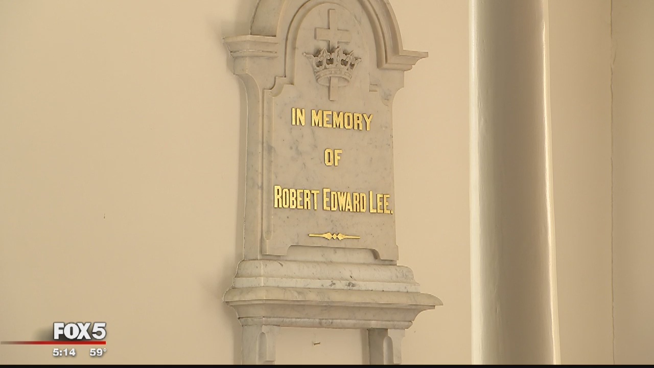 Historic Virginia church to relocate Washington, Lee plaques