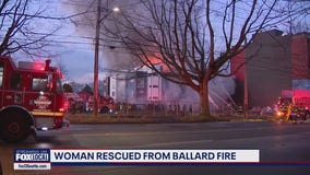 Woman escapes fire in Seattle's Ballard neighborhood