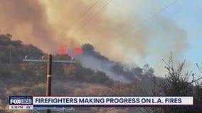 Firefighters making progress on LA fires