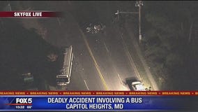 Deadly crash between car and bus in Capitol Heights