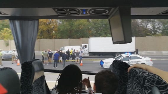 Witness video of crash scene on the Beltway