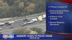 Armed robbery leads to police chase on Beltway; 1 dead, 4 taken into custody