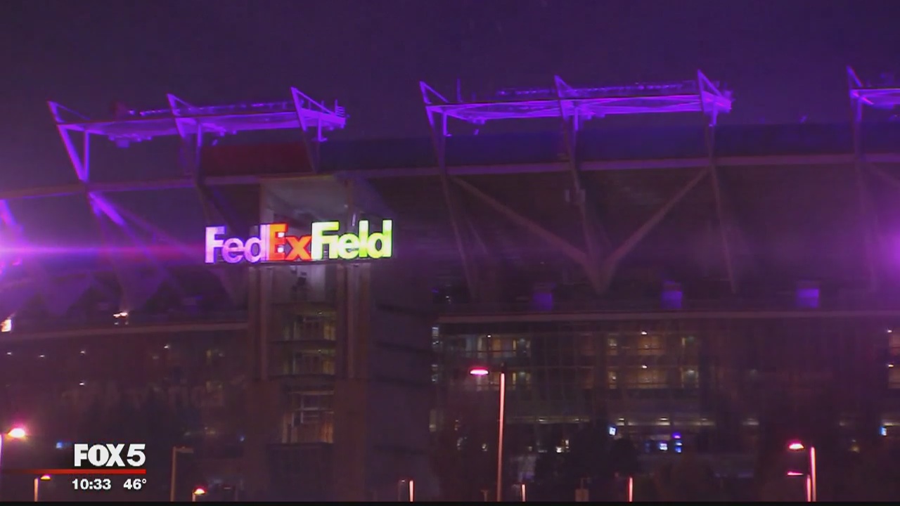 What's causing the purple glow in Prince George's County