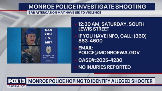 Police looking to ID alleged shooter in Monroe, WA
