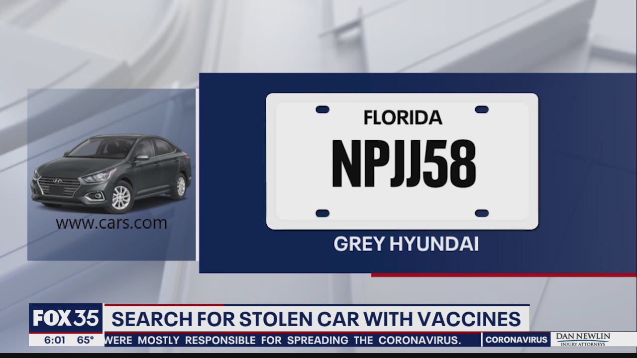 Search for stolen car with vaccines