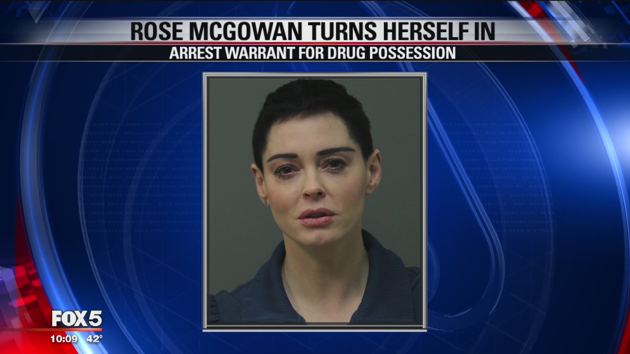 Rose McGowan turns herself in for felony drug charge
