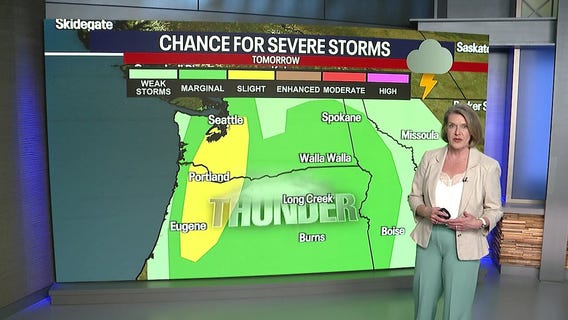 Seattle weather: Chance for severe storms Wednesday
