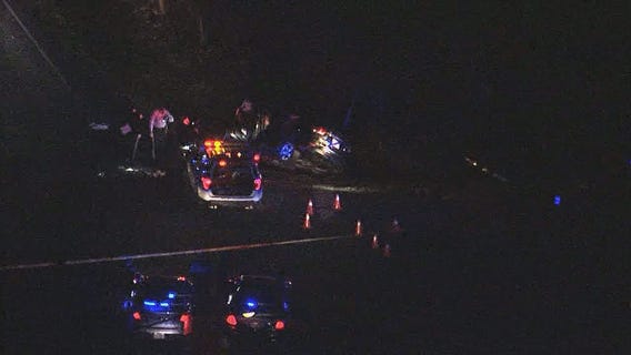 Aerial footage over officer-involved shooting investigation in Alexandria