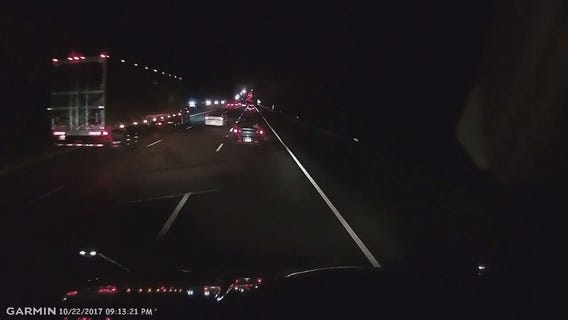 Dash cam video of crash between tractor trailer and car on Md. highway