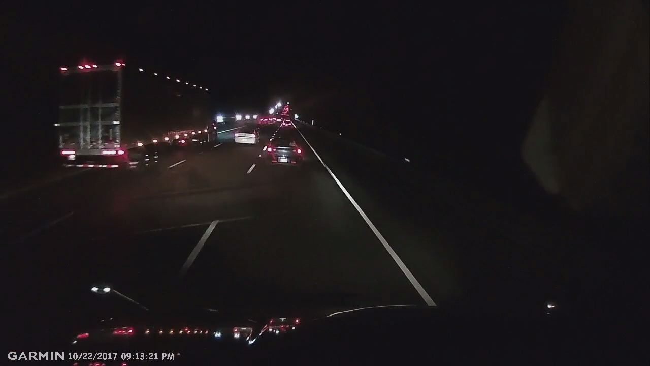 Dash cam video of crash between tractor trailer and car on Md. highway