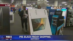 Shoppers hit the stores on Thanksgiving for Black Friday deals