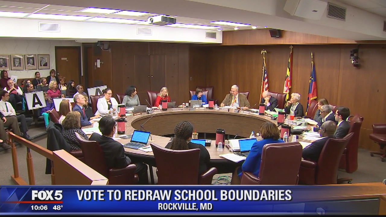Montgomery County school board votes to redraw boundaries for 5 schools