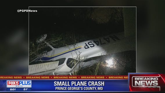 Small plane crashes in Prince George's County