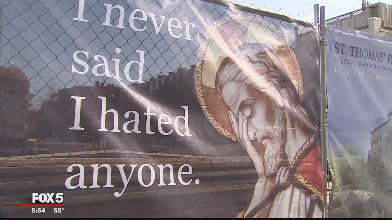 'Faithpalm': St. Thomas Episcopal Church in Dupont Circle turns heads with political signs