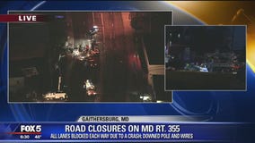 Crash shuts down Route 355 in Gaithersburg