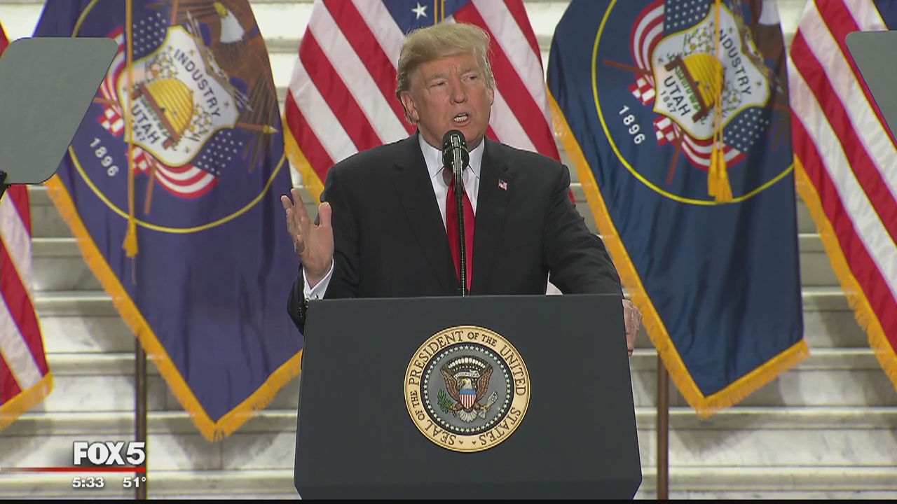 President Trump scales back 2 national monuments in trip to Utah