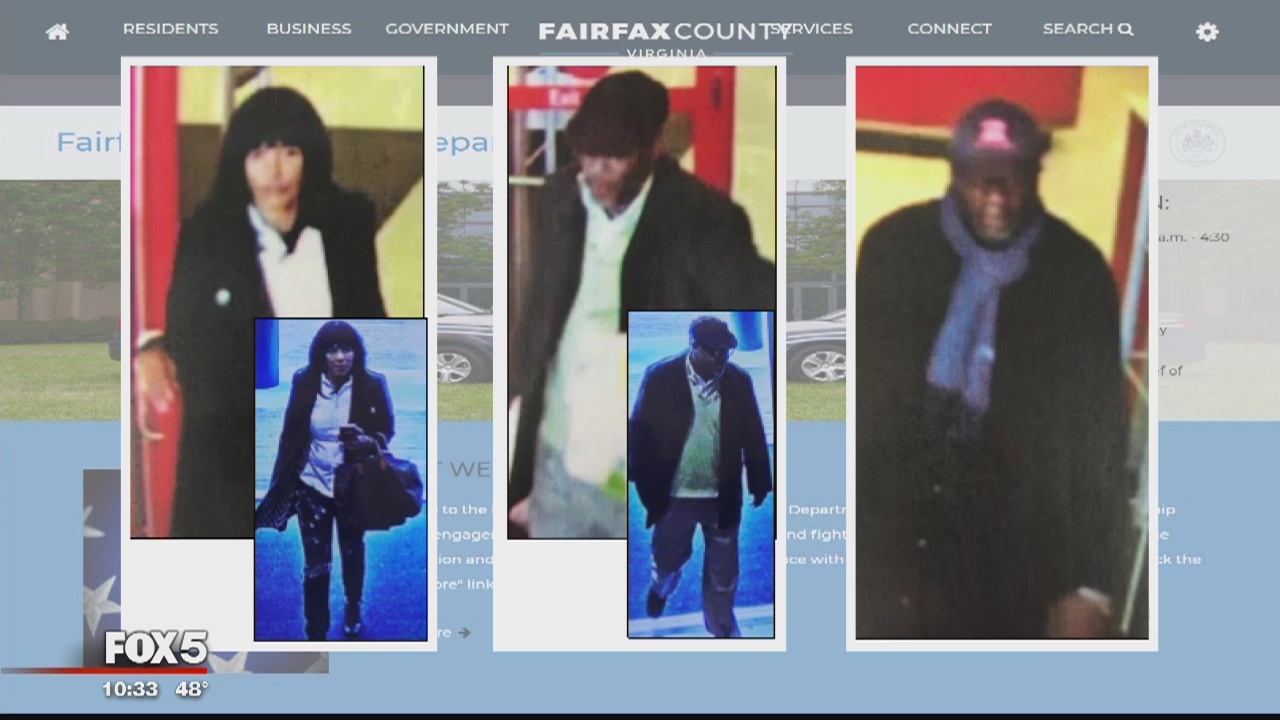 Fairfax County police searching for 3 pickpocketing suspects targeting elderly victims at hospitals